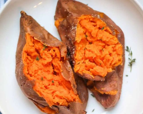 Lentil & Veggie Stuffed Sweet Potatoes